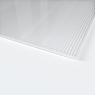 Hohlkammerplatte ECO-UV (250 cm x 98 cm x 10 mm, Polycarbonat, Transparent)