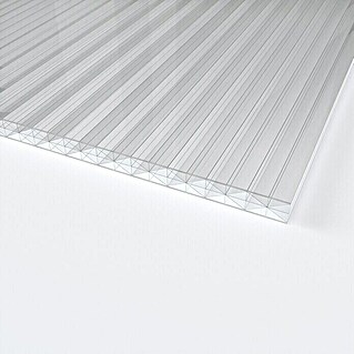 Hohlkammerplatte ECO-UV (200 cm x 98 cm x 16 mm, Polycarbonat, Transparent)