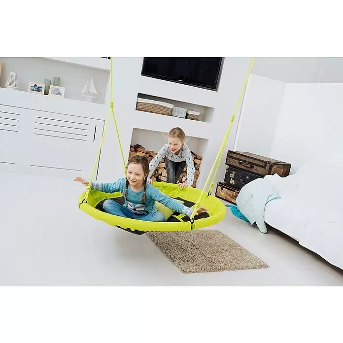 Hudora Nestschaukel 110 - Durchmesser: 110 cm, Grün, Gelb - Anwendungsbeispiel