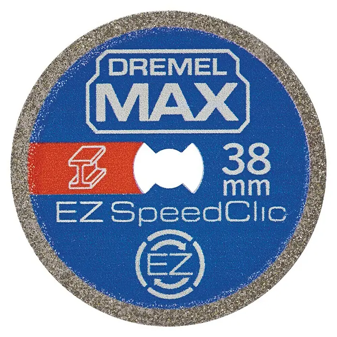 Dremel EZ SpeedClic Trennscheibe Max Premium SC456DM - Geeignet für: Metall, Durchmesser: 38,1 mm, Passend für: Dremel Multifunktionswerkzeug - Dremel MAX Trennscheibe, 38mm Durchmesser, ideal zum Schneiden von Metall und anderen Materialien. Mit EZ SpeedClic System für schnellen Zubehörwechsel.