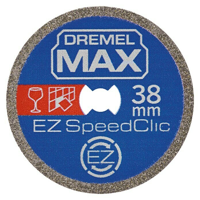 Dremel EZ SpeedClic Diamant-Trennscheibe Max Life SC545DMDurchmesser: 38,1 mm, Passend für: Dremel Multifunktionswerkzeug Front View