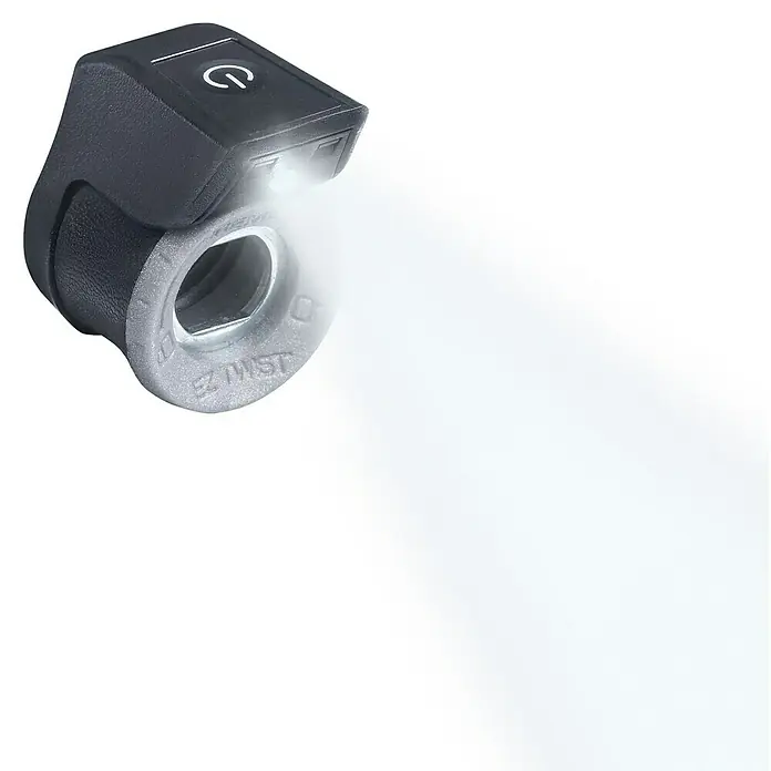 Dremel Lichtaufsatz - Passend für: Dremel Multifunktionswerkzeug - Nahaufnahme einer EZ Twist Leuchte, die helles Licht ausstrahlt. Ideal für präzise Arbeiten in dunklen Bereichen.