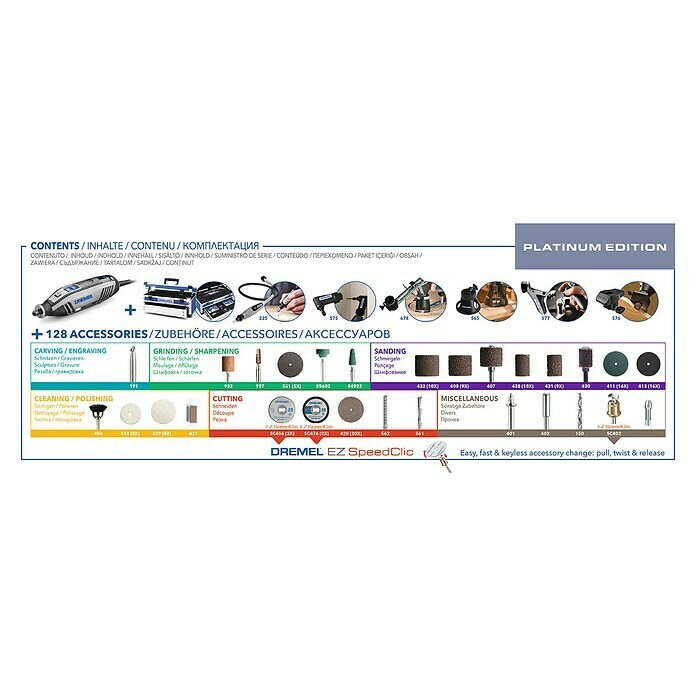 Dremel Multifunktionswerkzeug 4250175 W, Zubehör: 128 -tlg. Sketch