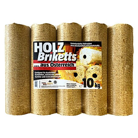 Holzbriketts aus Österreich (10 kg)