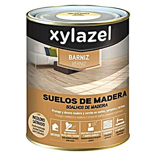 Xylazel Barniz para suelos de madera interior (Transparente, 750 ml, Satinado)