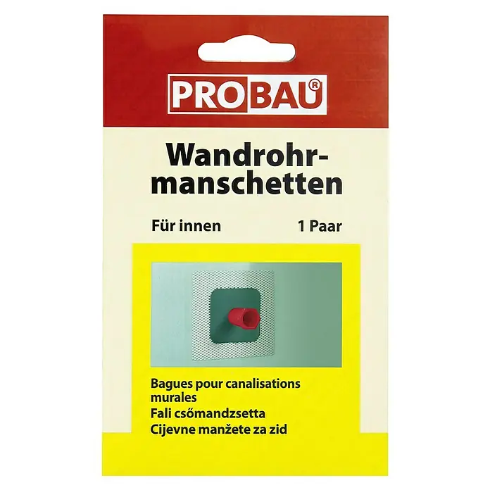 Probau Wandrohrmanschette - Durchmesser: 12,7 mm, 2 Stk. - Verpackung der ProBAU Wandrohr-Manschetten für den Innenbereich, 1 Paar. Die Wandmanschetten dichten Rohrdurchführungen sauber ab.