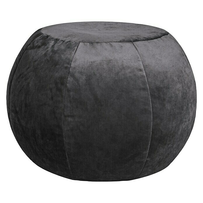 Sitting Point Sitzhocker Plump VelutoAnthrazit, Ø x H: 45 x 50 cm, 100 % Polyester Front View