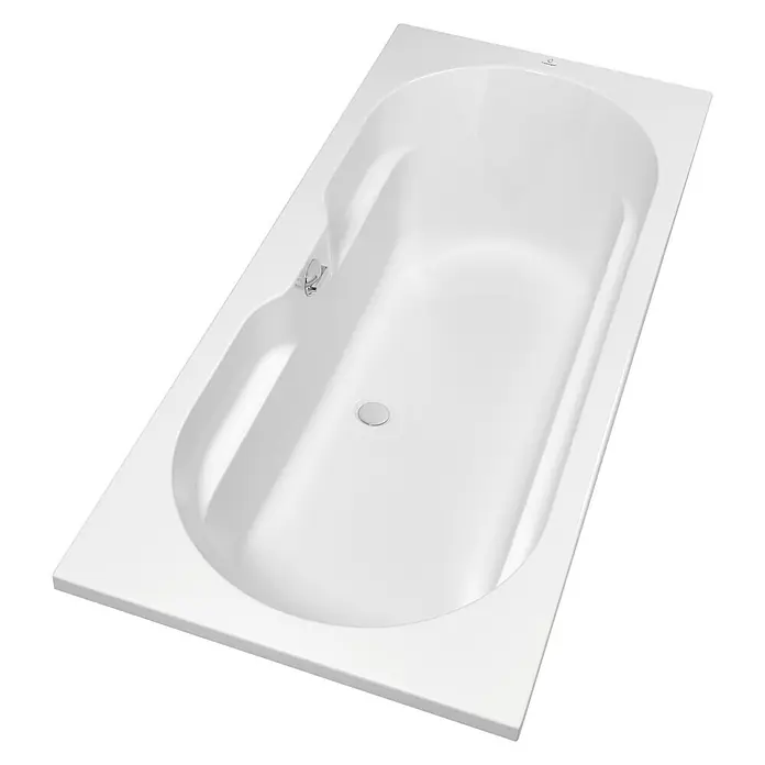 Camargue Montpellier Badewanne - 180 x 80 cm, Sanitäracryl, Weiß - Ein strahlend weißes Einbaubadewanne, perfekt für entspannende Bäder und stilvolle Badezimmerdesigns.