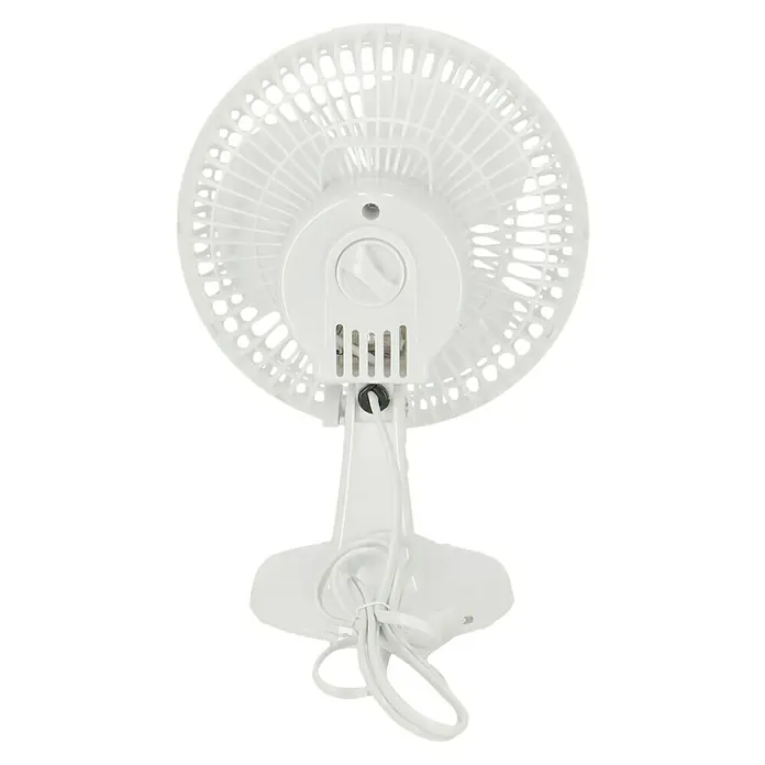 Voltomat Tischventilator - Weiß, 15 cm - Weiβer Tischventilator mit Gitter für den sicheren Gebrauch, ideal für heiβe Tage und zur Verbesserung der Luftzirkulation.
