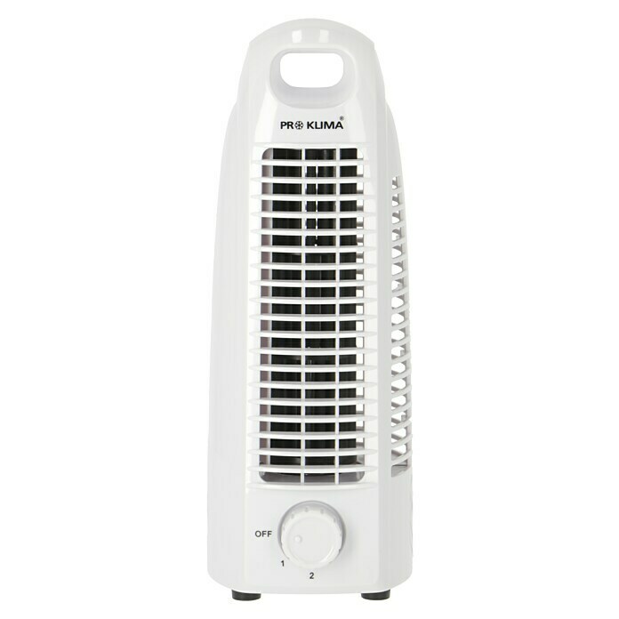 Proklima Mini-TurmventilatorWeiß, 27,5 cm, 10 W, 202,8 m³/h Front View