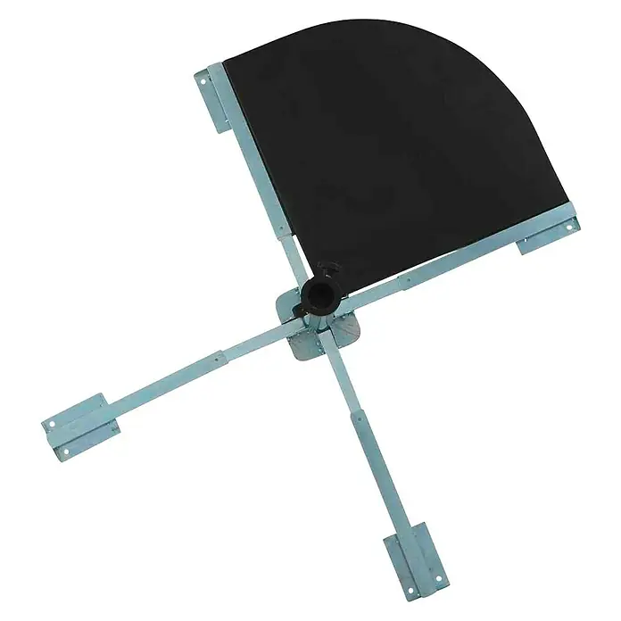 Siena Garden Schirmständer - Stahl, Passend für: Betonplatten 40x40 & 50x50 cm - Eine umgedrehte Satellitenschüssel mit einem Stativ, das in einem Innenraum aufgestellt wird. Geeignet für den Innenbereich.