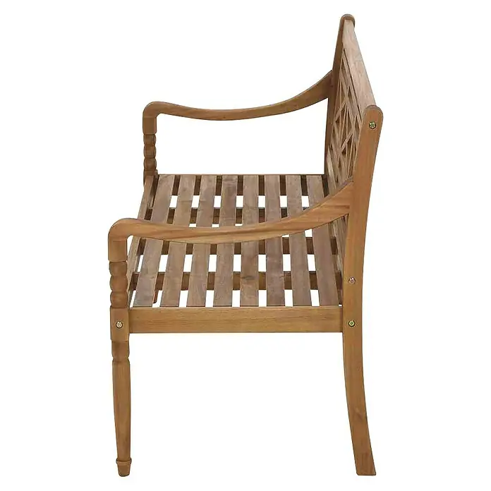 Siena Garden Gartenbank Westport - B x T x H: 150 x 62 x 87 cm, Akazie, Naturbraun - Eine elegante Gartenbank aus Holz mit Lattenrostsitz und geschwungener Rückenlehne. Ideal für entspannte Stunden im Freien.