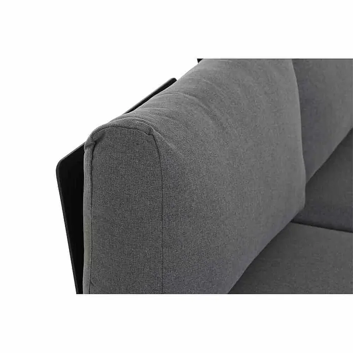 Siena Garden Lounge-Insel Alvida - B x T x H: 172 x 78 x 84 cm, Anthrazit, Position Ablage: Rechts - Detailaufnahme eines modernen grauen Sofas mit klaren Linien und einem minimalistischen Design, das Komfort und Stil vereint.