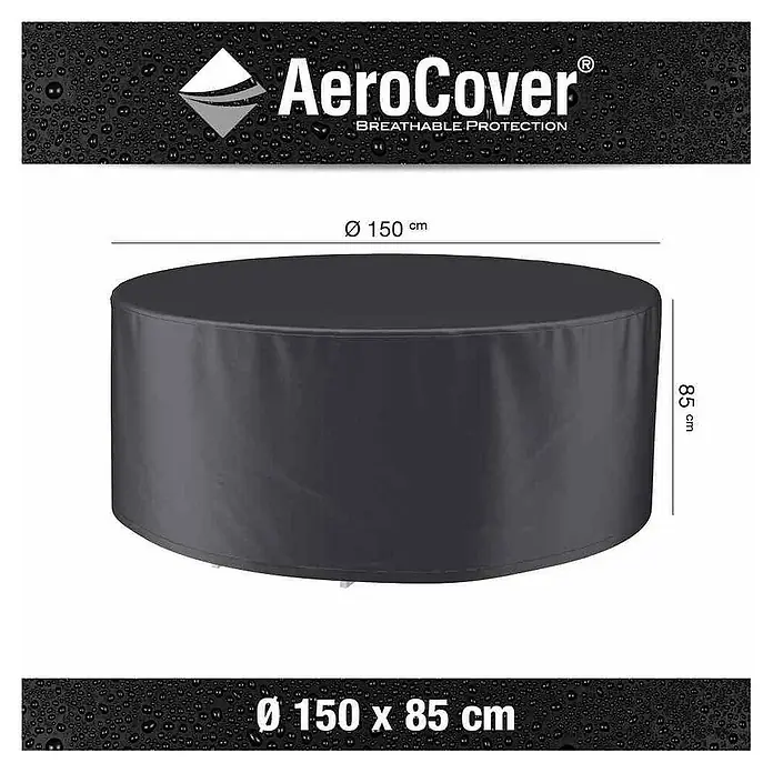 Sitzgruppen-Schutzhülle Aerocover - Ø x H: 150 x 85 cm, Kunststoff - AeroCover Schutzhülle für Gartenmöbel, Ø 150 x 85 cm, atmungsaktiver Schutz vor Witterungseinflüssen für lange Lebensdauer.