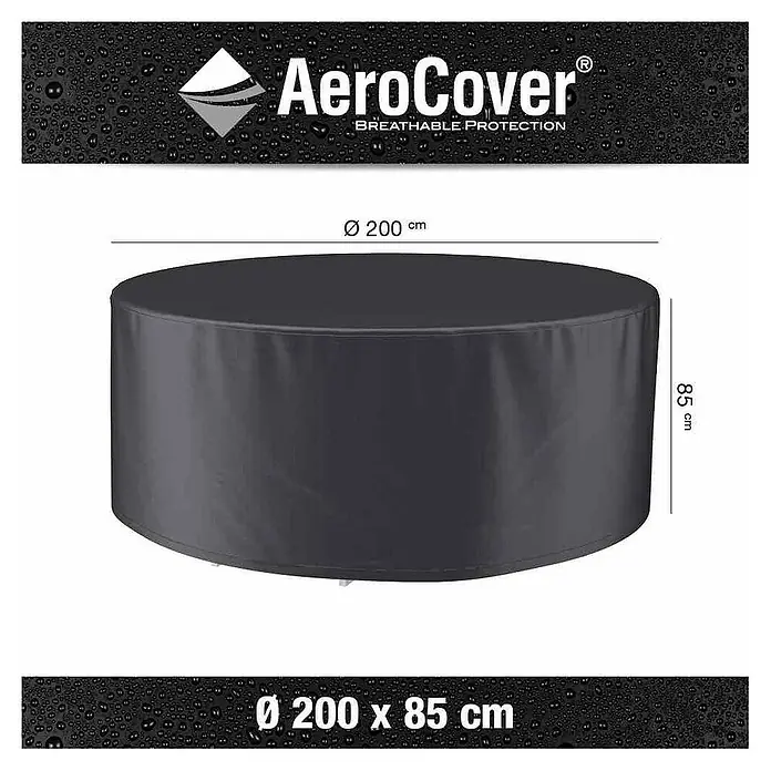 Sitzgruppen-Schutzhülle Aerocover - Ø x H: 200 x 85 cm, Kunststoff - Abdeckung für runde Gartenmöbel von AeroCover mit den Maßen Ø 200 x 85 cm für optimalen Schutz.