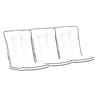 Bankauflage Romeo (Natur, L x B x H: 100 x 56 x 4 cm, Passend für: Gartenbank Romeo 3-Sitzer)