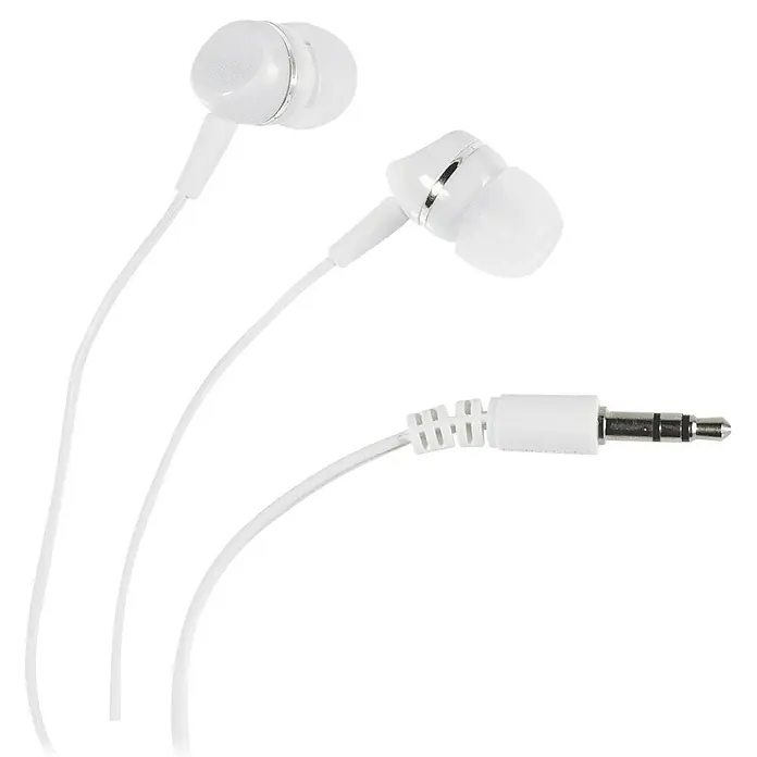 Vivanco Auriculares Stereo - Blanco - Auriculares intrauditivos blancos con conector de 3,5 mm para aplicaciones de audio versátiles y experiencia musical de alta calidad.