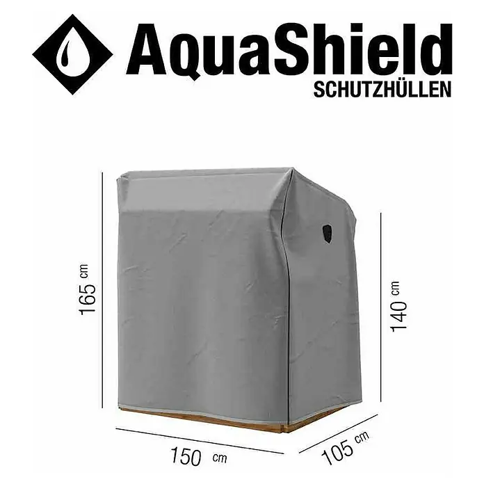 Siena Garden Strandkorb-Schutzhülle AquaShield - L x B x H: 150 x 105 x 165 cm, Kunststoff - Abdeckung für Möbel mit den Maßen 165 x 150 x 105 cm. Schützt vor Witterungseinflüssen und verlängert die Lebensdauer.