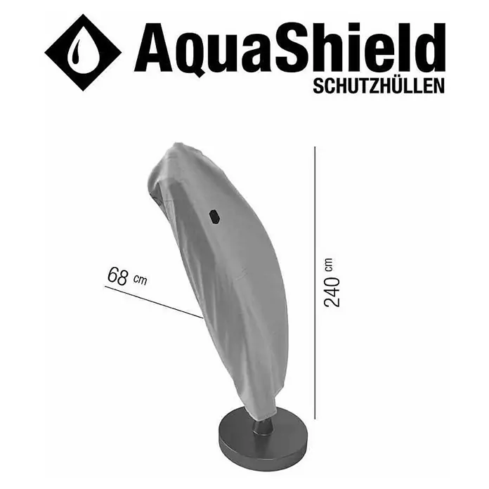 Siena Garden Schirm-Schutzhülle AquaShield - Ø x H: 68 x 240 cm, Kunststoff - Aquashield Schutzhülle: Graue Schutzhülle mit den Maßen 68 cm Breite und 240 cm Höhe für optimalen Schutz Ihrer Gartenmöbel.