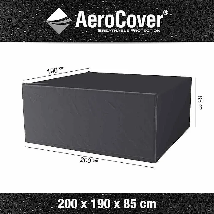 Sitzgruppen-Schutzhülle Aerocover - L x B x H: 200 x 190 x 85 cm, Kunststoff - Produktbild einer AeroCover Schutzhülle für Gartenmöbel mit den Maßen 200 x 190 x 85 cm. Atmungsaktiver Schutz für Ihre Möbel.