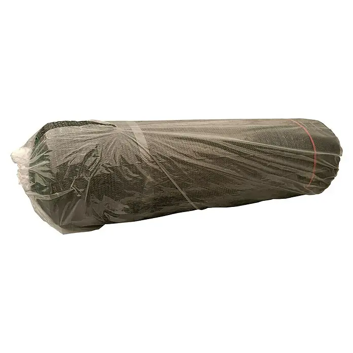 Dakota Malla de ocultación para andamios - 15 x 1,8 m, Verde - Alfombra enrollada envuelta en film plástico y asegurada con cintas de plástico. Ideal para jardinería, paisajismo o como cubierta protectora exterior.