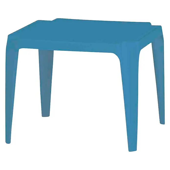 Progarden Kindertisch Tavolo - L x B x H: 50 x 50 x 44 cm, Blau - Blauer Kindertisch aus Kunststoff mit vier Beinen, ideal für Spielzimmer oder Kindergärten. Robust und leicht zu reinigen.