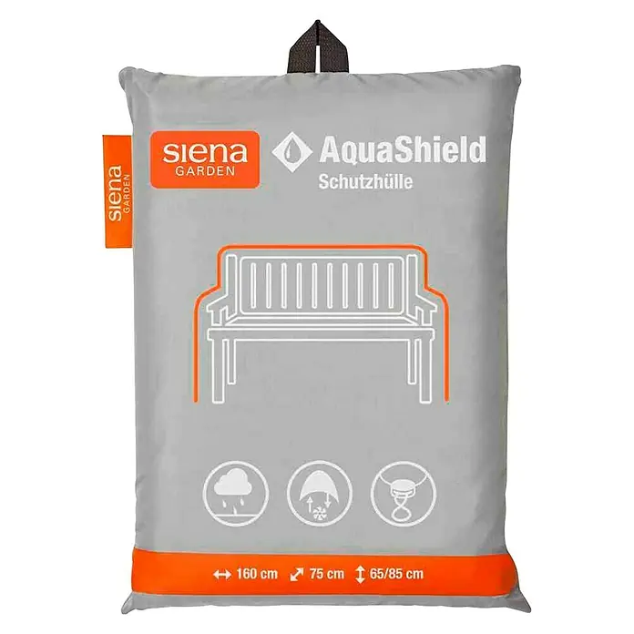 Siena Garden Gartenbank-Schutzhülle Aqua Shield - Kunststoff - Schutzhülle für Gartenbänke von Siena Garden AquaShield, wasserabweisend, schützt vor Witterungseinflüssen, Maße: 160x75x65/85 cm.