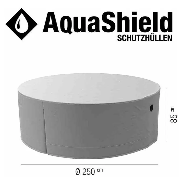 Siena Garden Sitzgruppen-Schutzhülle Aqua Shield - Passend für: Sitzgruppen Ø 250 cm, Kunststoff - Abdeckung AquaShield Schutzhüllen, Ø 250 cm und 85 cm hoch. Ideal zum Schutz von Gartenmöbeln vor Witterungseinflüssen.