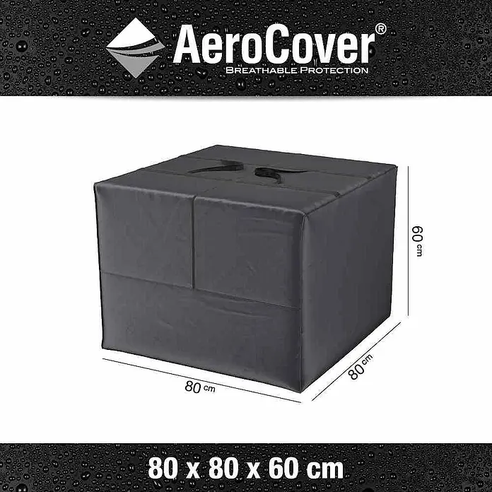 Auflagen-Schutzhülle Aerocover - L x B x H: 80 x 80 x 56 cm, Kunststoff - AeroCover Schutzhülle für Gartenmöbel, atmungsaktiver Schutz, 80x80x60 cm. Ideal für den Schutz Ihrer Möbel vor Witterungseinflüssen.