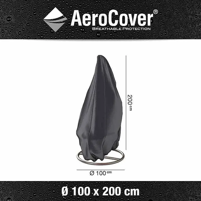 Schutzhülle Aerocover - Passend für: Hängekörbe - Aerocover Schutzhülle für Möbel, Durchmesser 100 cm x Höhe 200 cm, atmungsaktiver Schutz vor Witterungseinflüssen für Gartenmöbel.