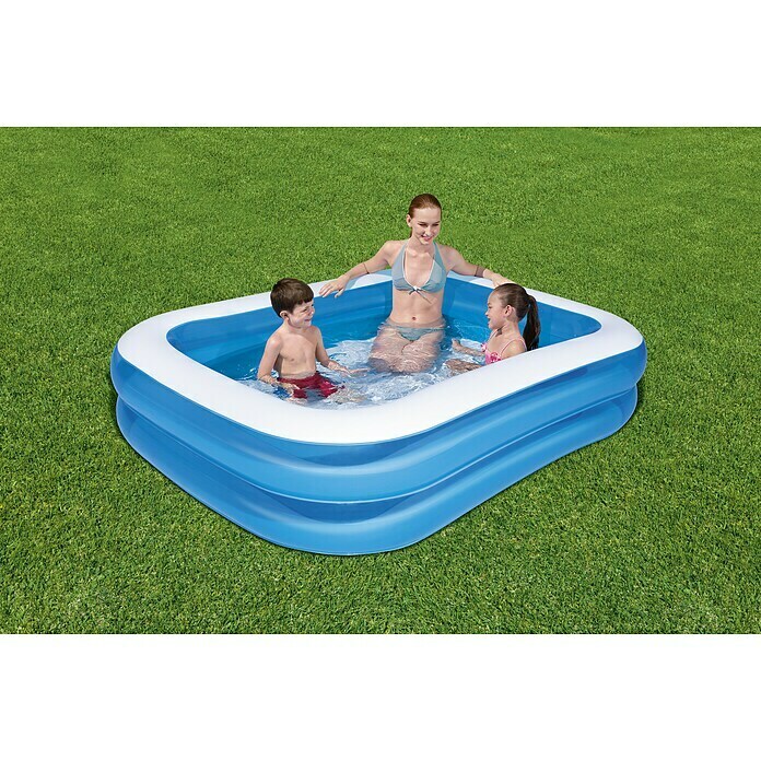 Bestway Family PoolL x B x H: 211 x 132 x 46 cm, 400 l, Blau/Weiß Use Shot