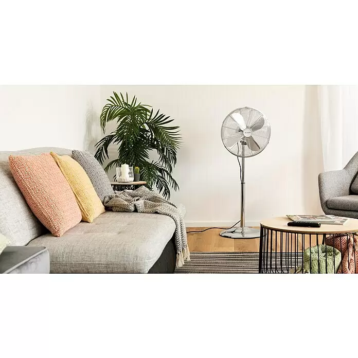 Proklima Standventilator - Silber, Durchmesser: 44 cm, Höhe: 114 cm - Stimmungsaufnahme
