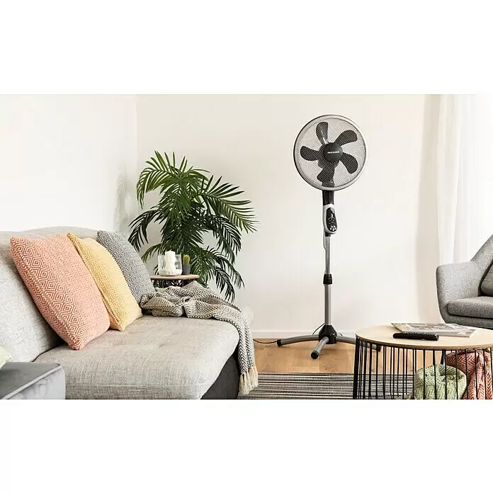 Proklima Standventilator - Silber/Schwarz, 40 cm, 148 cm - Stimmungsaufnahme