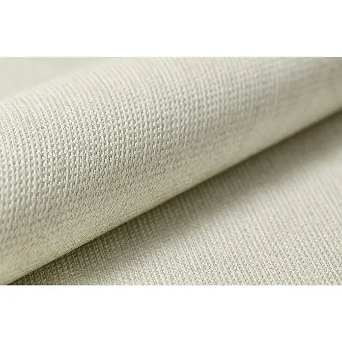 Rasch Vliestapete - Hellgrau, Uni, 10,05 x 0,53 m, Matt, Feine Struktur - Nahaufnahme eines hellen, aufgerollten Stoffes mit deutlicher Textur. Ideal zur Darstellung von Materialien und Textilien.