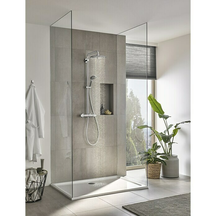 Grohe Vitalio Joy Duschsystem 260Mit Thermostatarmatur, Lochabstand: 100,5 cm, Anzahl Strahlarten: 3 Stk., Chrom Mood Shot