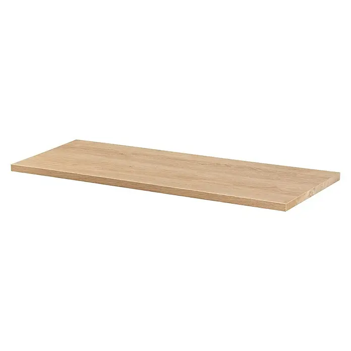 Dolle Wandboard Lite - L x B x S: 60 x 15 x 1,9 cm, Farbe: Eiche - Eine einzelne, rechteckige Holzplatte mit einer hellen Holzmaserung, ideal als Regalbrett oder Arbeitsfläche.