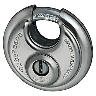 Abus Discusslot (b x h: 70 x 70 mm, Beugeldikte: 10 mm, Roestvrij staal)