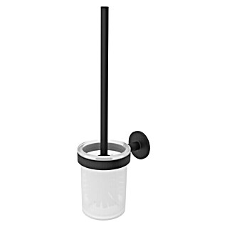 Lenz WC-Bürstengarnitur Nero (Metall, Schwarz, B x H: 9,4 x 35 cm)