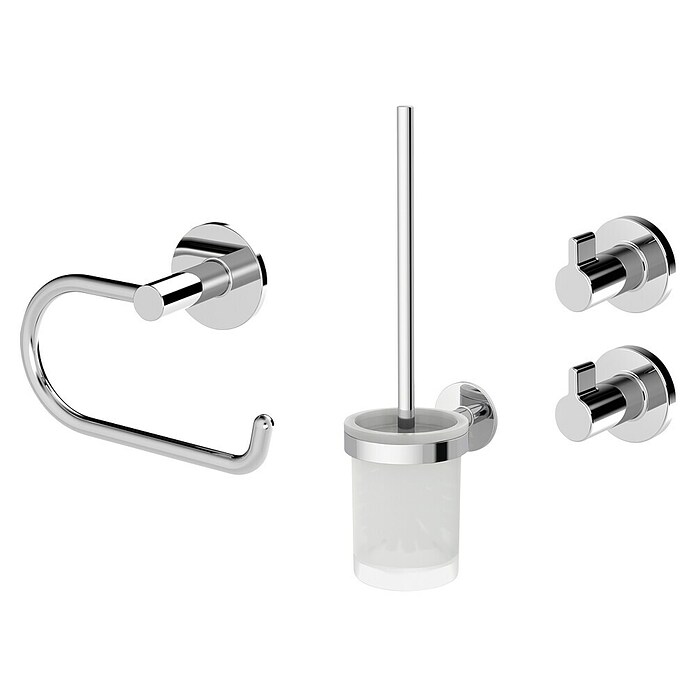 Lenz Toilet-combi-borstelgarnituur Vida (4 -delig, Chroom) | BAUHAUS