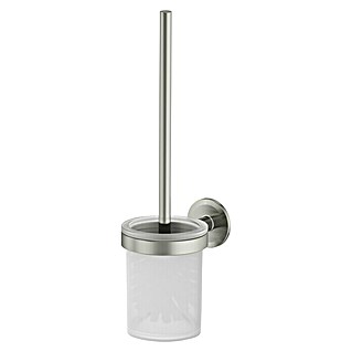 Lenz WC-Bürstengarnitur Noa (Metall, Nickel, B x H: 9,4 x 35 cm)