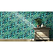 Rasch BARBARA Home Collection II Vliestapete (Türkis/Grün, Floral, 10,05 x 0,53 m)