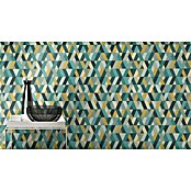 Rasch BARBARA Home Collection II Vliestapete (Türkis/Gelb/Grün, Grafisch, 10,05 x 0,53 m)