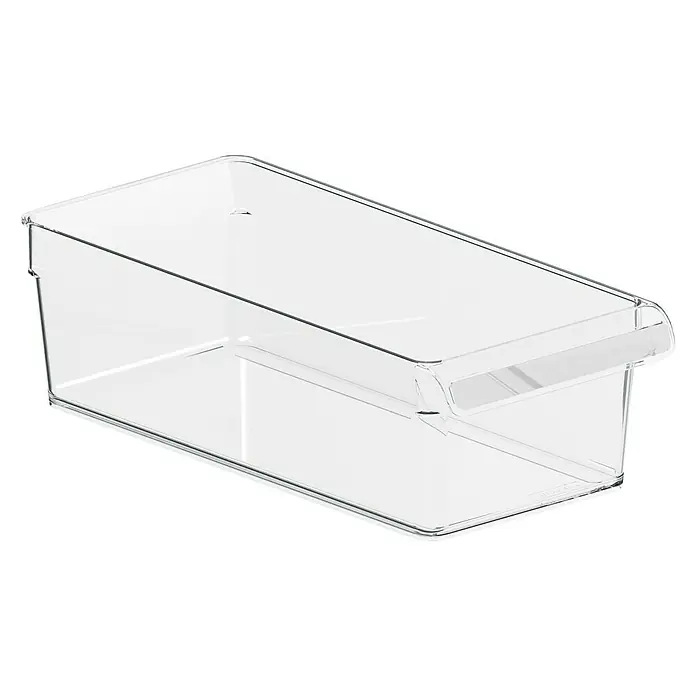 Rotho Aufbewahrungsbox Loft - L x B x H: 31 x 14 x 9 cm, Kunststoff, Transparent - Durchsichtiger Organizer aus Kunststoff mit Griffmulde für einfaches Herausziehen. Ideal zur Aufbewahrung im Kühlschrank oder Schrank.