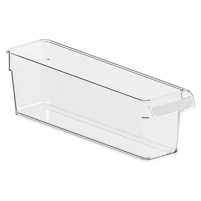 Rotho Aufbewahrungsbox Loft - L x B x H: 31 x 8 x 9 cm, Kunststoff, Transparent - Durchsichtiger Organizer aus Kunststoff mit Griff zur Aufbewahrung von Gegenständen, ideal für Küche, Bad oder Büro.