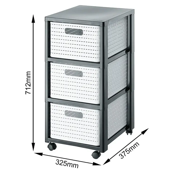 Rotho Rollenaufbewahrungsbox Country - L x B x H: 37,5 x 37,5 x 71,2 cm,  Wei online kaufen bei BAUHAUS