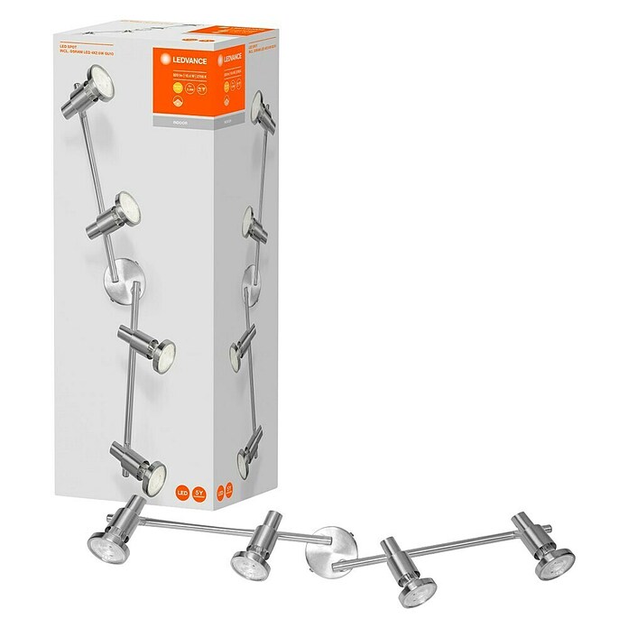 LED-Deckenstrahler (4 x 3 W, Länge: 675 mm, Warmweiß, Nickel matt)