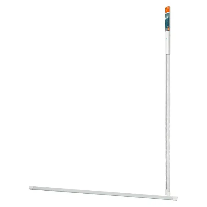 Ledvance LED-Lichtleiste Value BattenL x B x H: 150 x 2,9 x 4,4 cm, Lichtfarbe: Kaltweiß, 24 W - Ein weißer, neuer Türrahmen präsentiert auf schwarzem Hintergrund. Das Produkt ist gut verpackt und bereit für den Einbau.