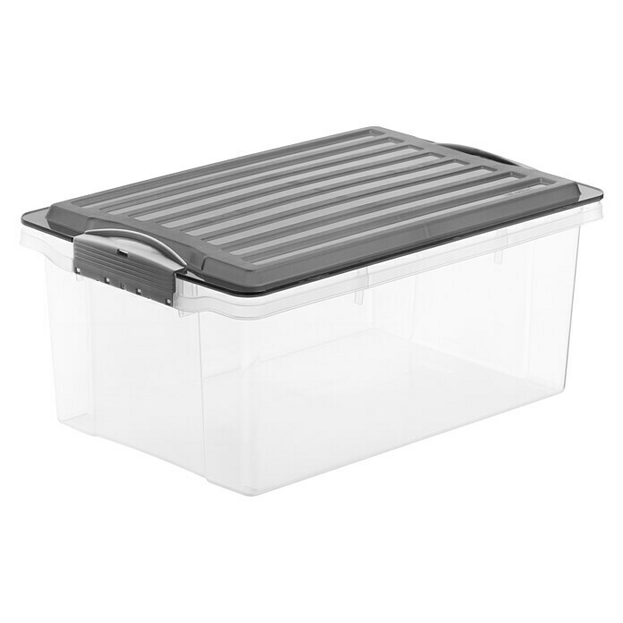 Rotho Stapelbox Compact (L x B x H: 39,5 x 27,5 x 18 cm, Deckelfarbe: Anthrazit, Kunststoff) | BAUHAUS