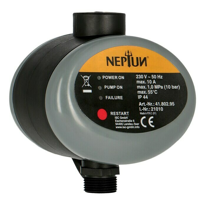 Neptun Durchflussschalter NDE-E 10Max. Druck: 10 bar Diagonal View