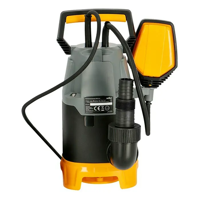 Neptun Schmutzwasserpumpe NSP-E 33 - 330 W, Max. Fördermenge: 9.500 l/h, Eintauchtiefe: 7 m - Die Schmutzwasserpumpe NSP-E 23 ist ideal zum Abpumpen von Schmutzwasser. Mit Schwimmerschalter für automatischen Betrieb und robustem Gehäuse.